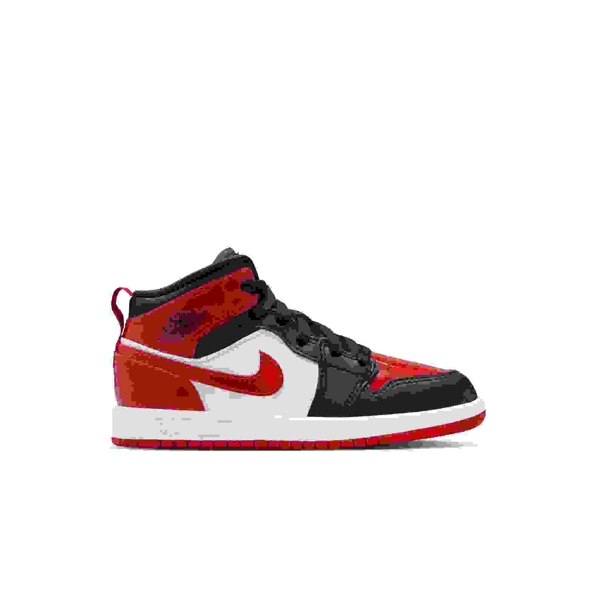 Jordan 1 Mid SE Preschool Boys' "Black/Varsity Red/White" Shoe